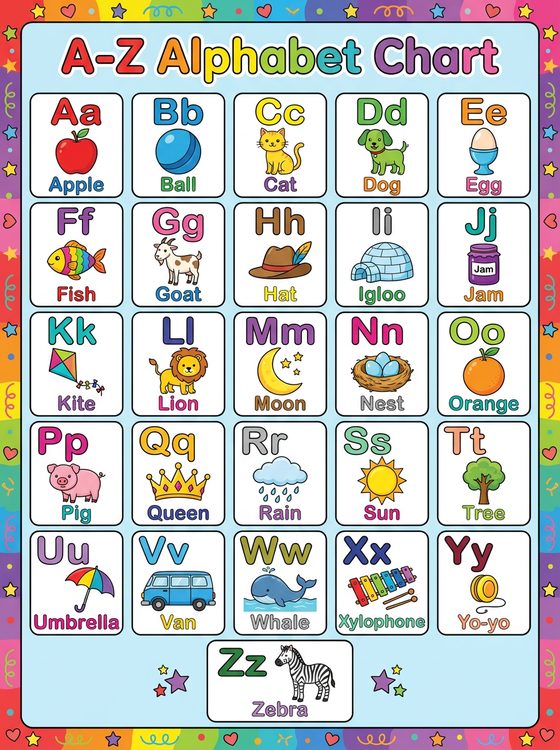 Alphabet Chart printable worksheet preview