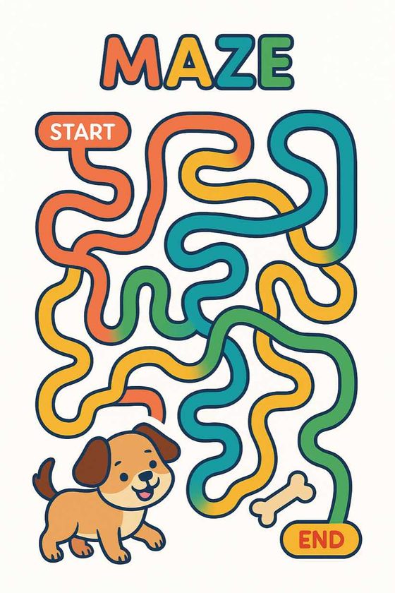 Maze Adventure printable worksheet preview