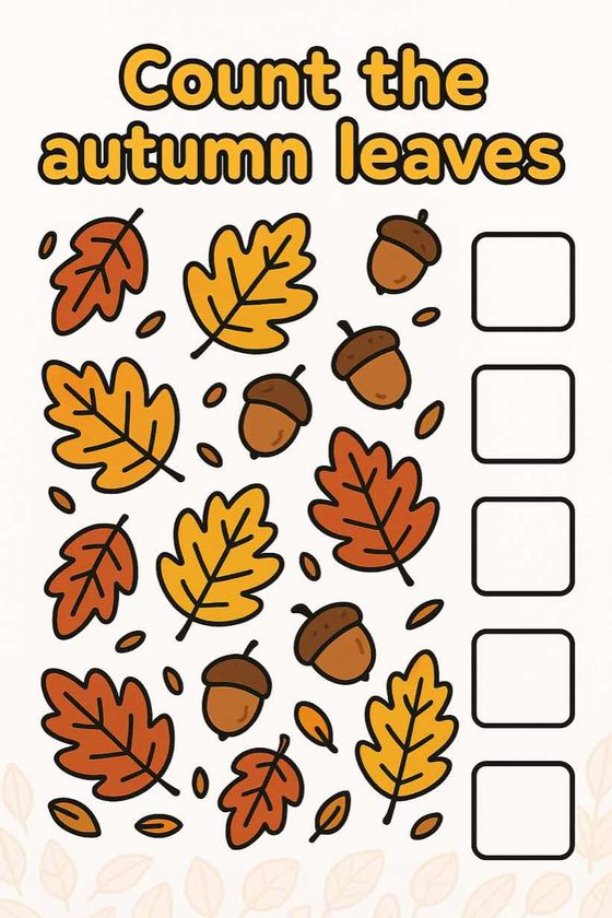 Autumn Leaves printable worksheet preview