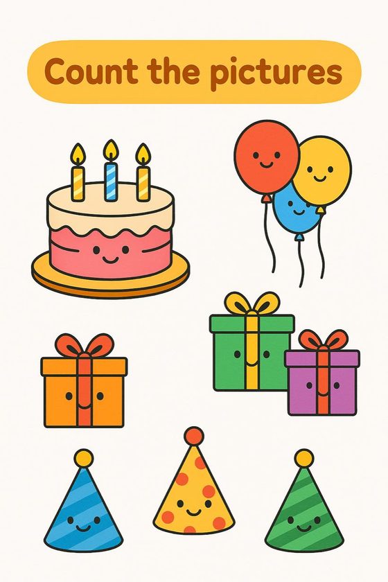 Birthday Party printable worksheet preview