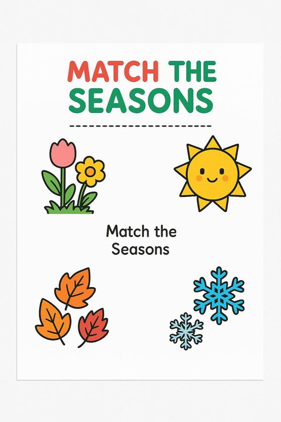 Four Seasons printable worksheet preview