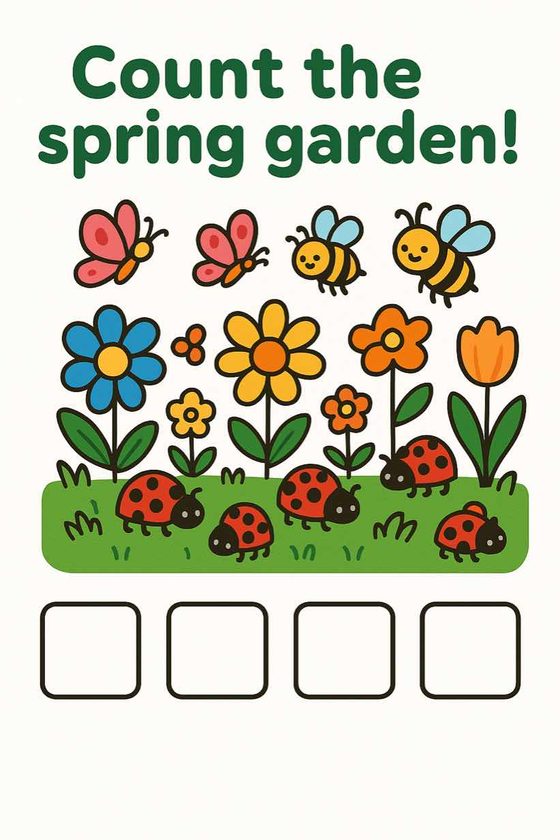 Spring Garden printable worksheet preview
